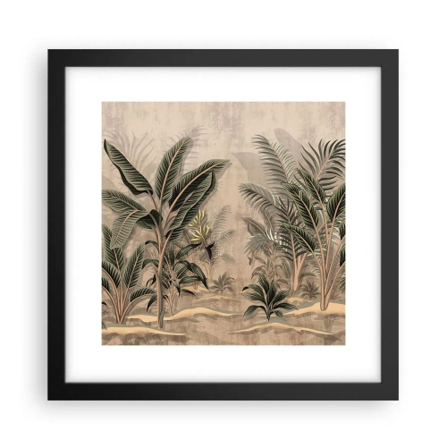 Póster en marco negro - Grabados de estilo colonial - 30x30 cm