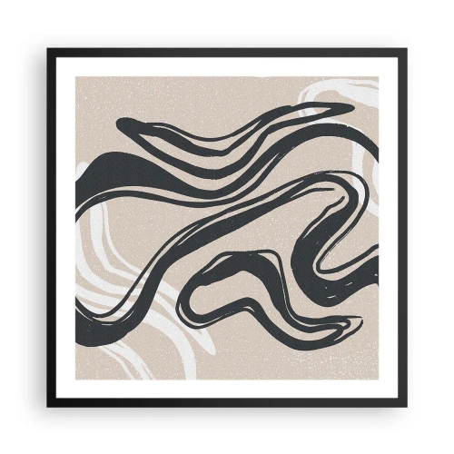 Póster en marco negro - Expresión multiplicada - 60x60 cm