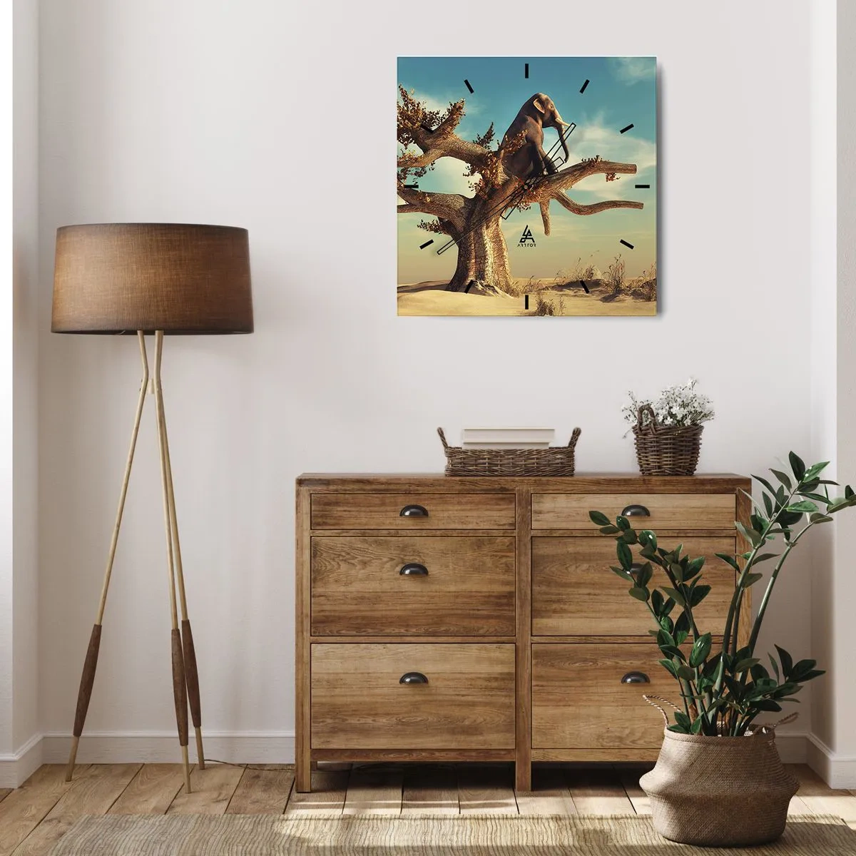 Reloj de pared - Reloj de vidrio - Un nuevo punto de vista - 40x40 cm