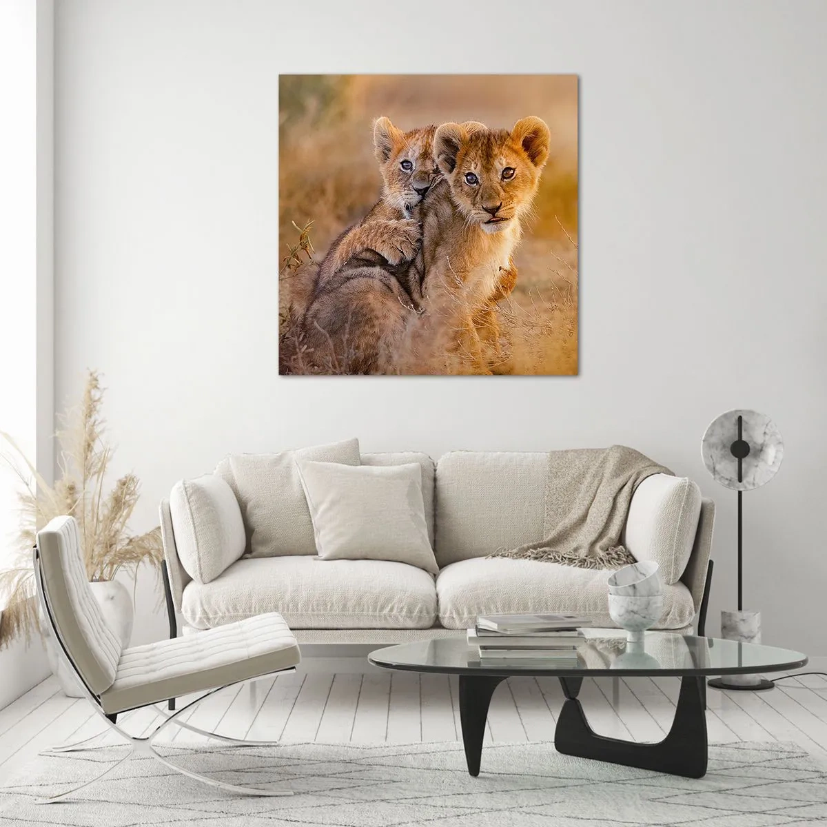 Cuadro sobre vidrio - Impresiones sobre Vidrio - ¡No molestar! Nos estamos divirtiendo - 40x40 cm