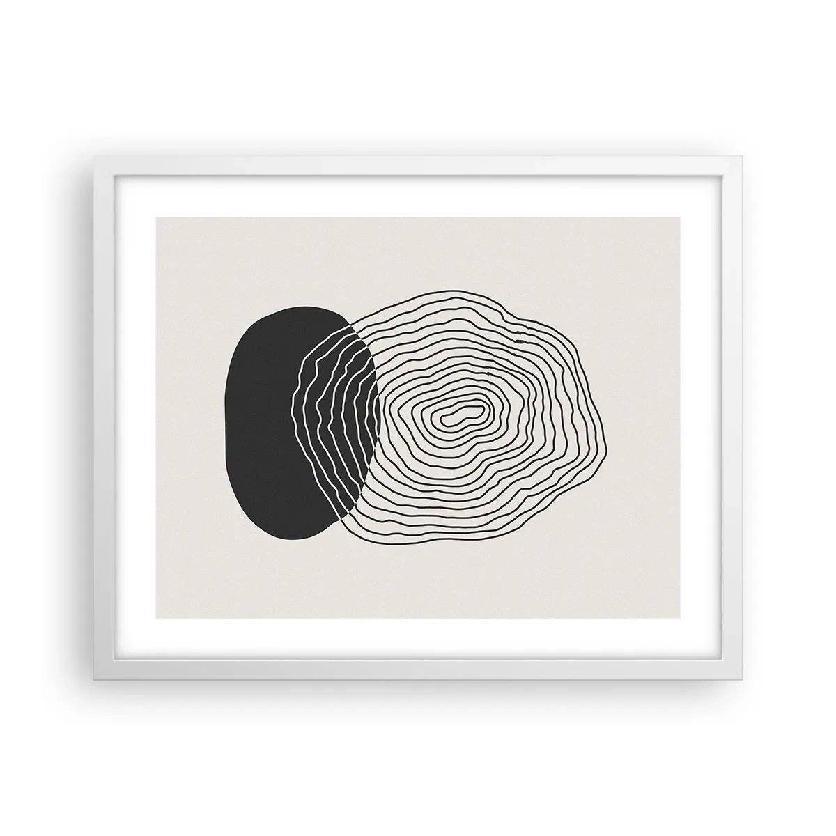 Póster en marco blanco - Persistencia y vibración - 50x40 cm