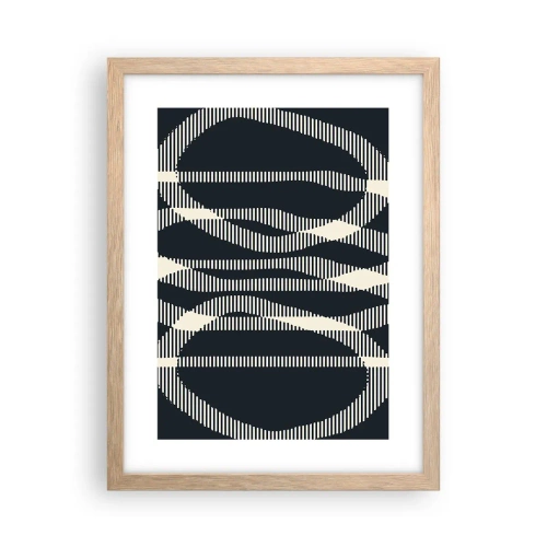 Póster en marco roble claro - Un intento de romper la oscuridad - 30x40 cm