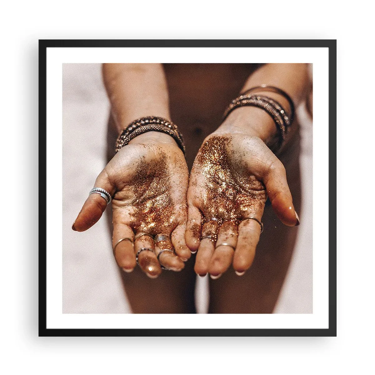 Póster en marco negro - Un regalo para ti - 60x60 cm