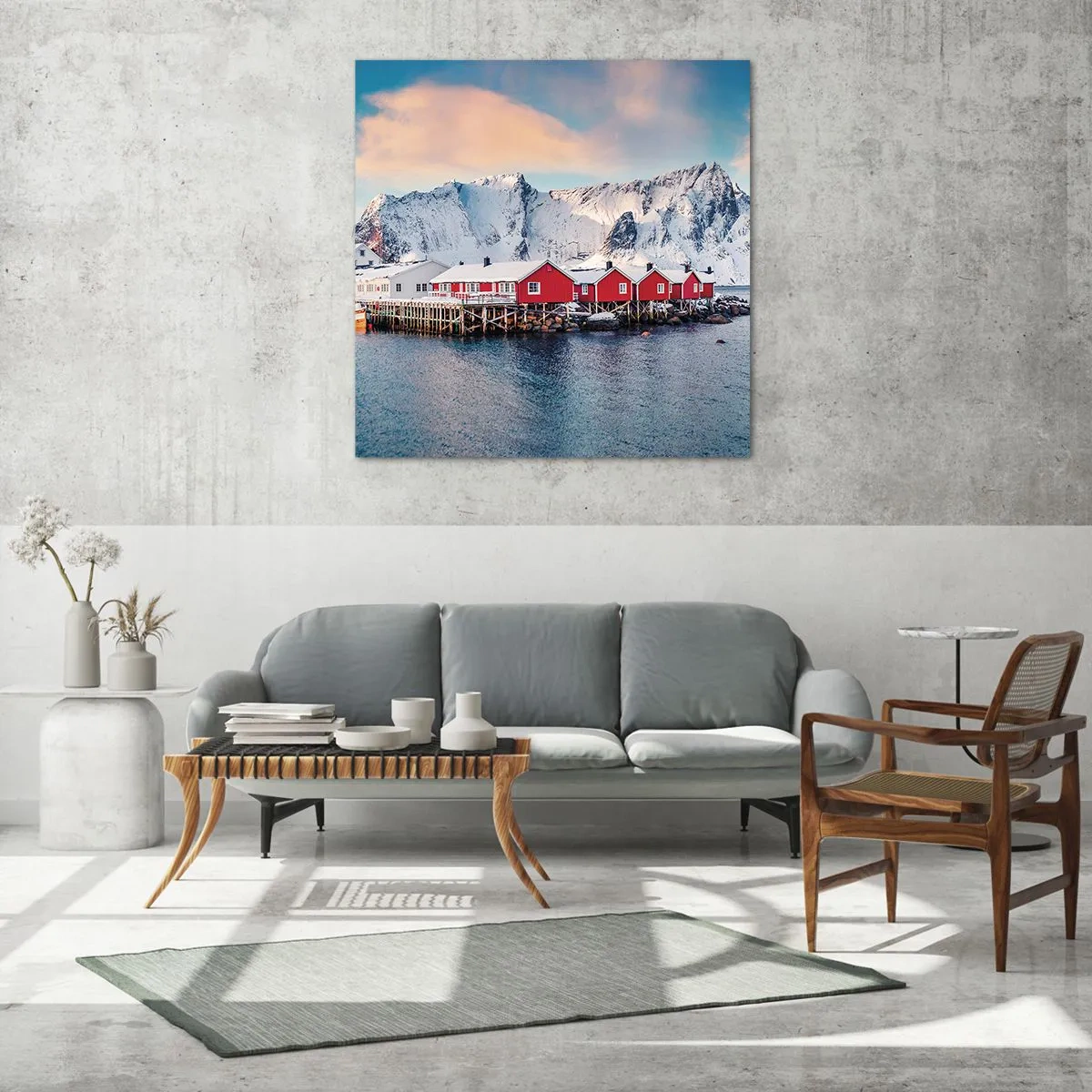 Cuadro sobre vidrio - Impresiones sobre Vidrio - Un retiro en el norte - 30x30 cm