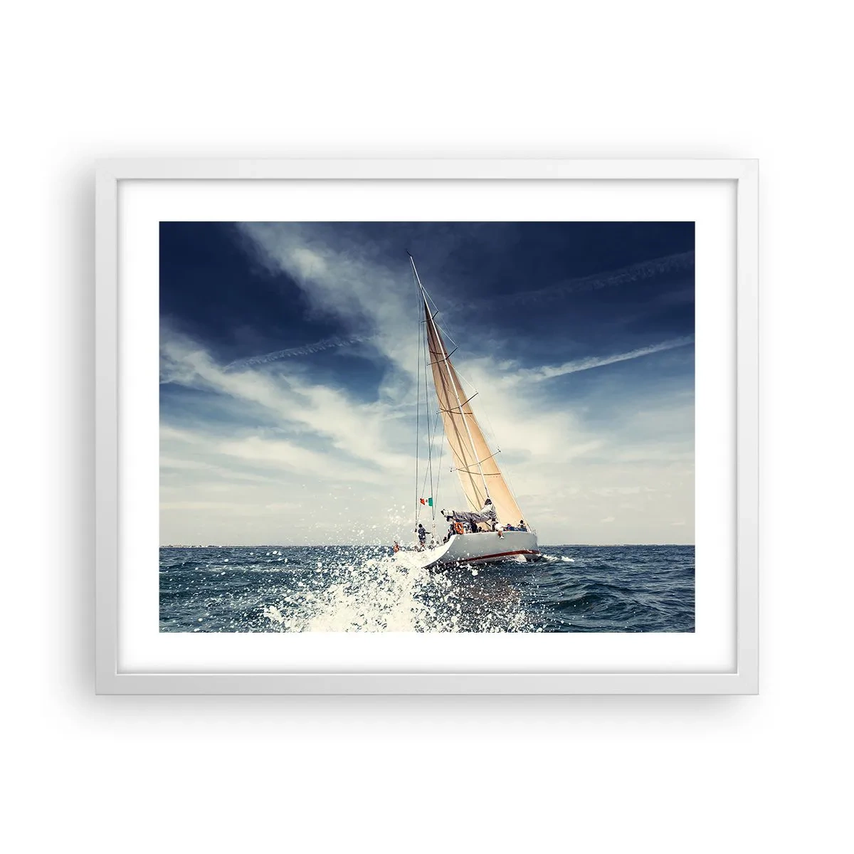 Póster en marco blanco - ¡No nos alcanzarán! - 50x40 cm