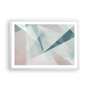 Póster en marco blanco - Tranquilo pero dinámico - 70x50 cm