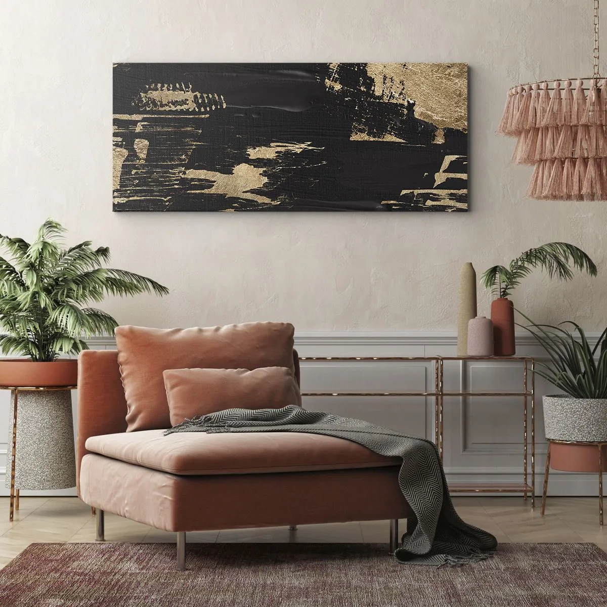 Cuadro sobre lienzo - Impresión de Imagen - Un rastro de tacto - 100x40 cm