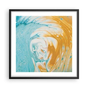Póster en marco negro - Remolino pastel - 50x50 cm