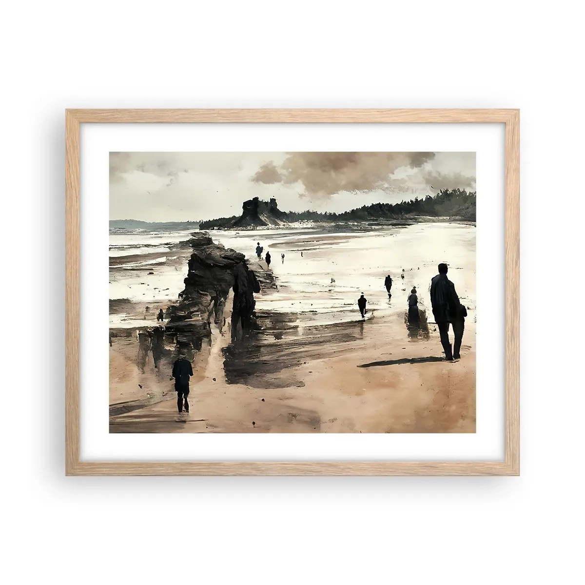 Póster en marco roble claro - Un sueño evocado - 50x40 cm