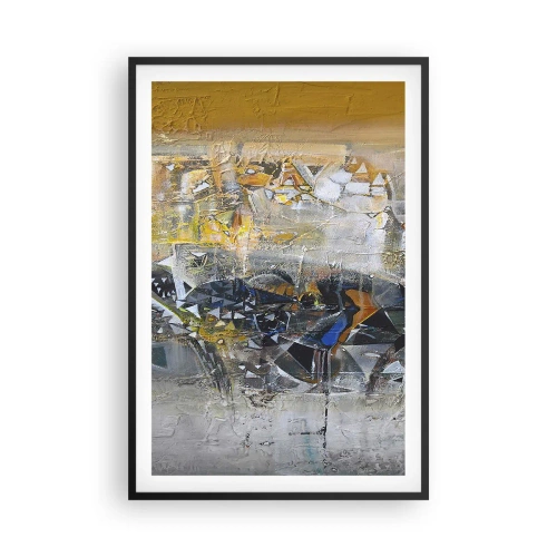 Póster en marco negro - Todo se pondrá en su sitio - 61x91 cm