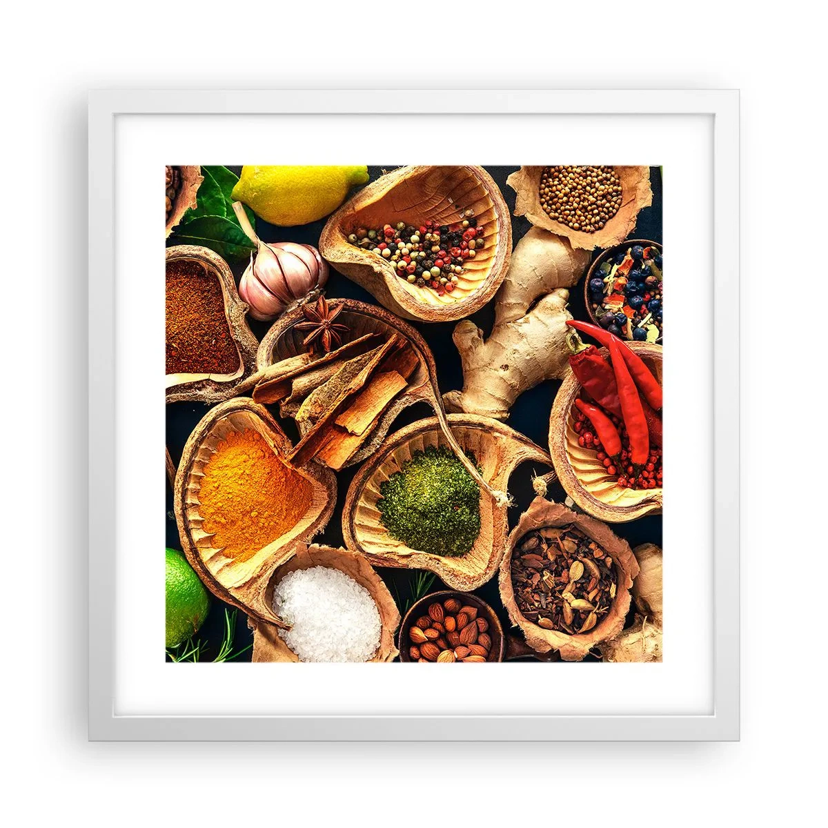 Póster en marco blanco - Toma lo que quieras - 40x40 cm