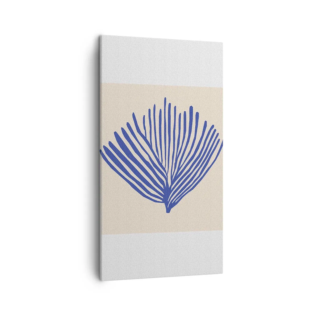 Cuadro sobre lienzo - Impresión de Imagen - Abanico azul - 45x80 cm