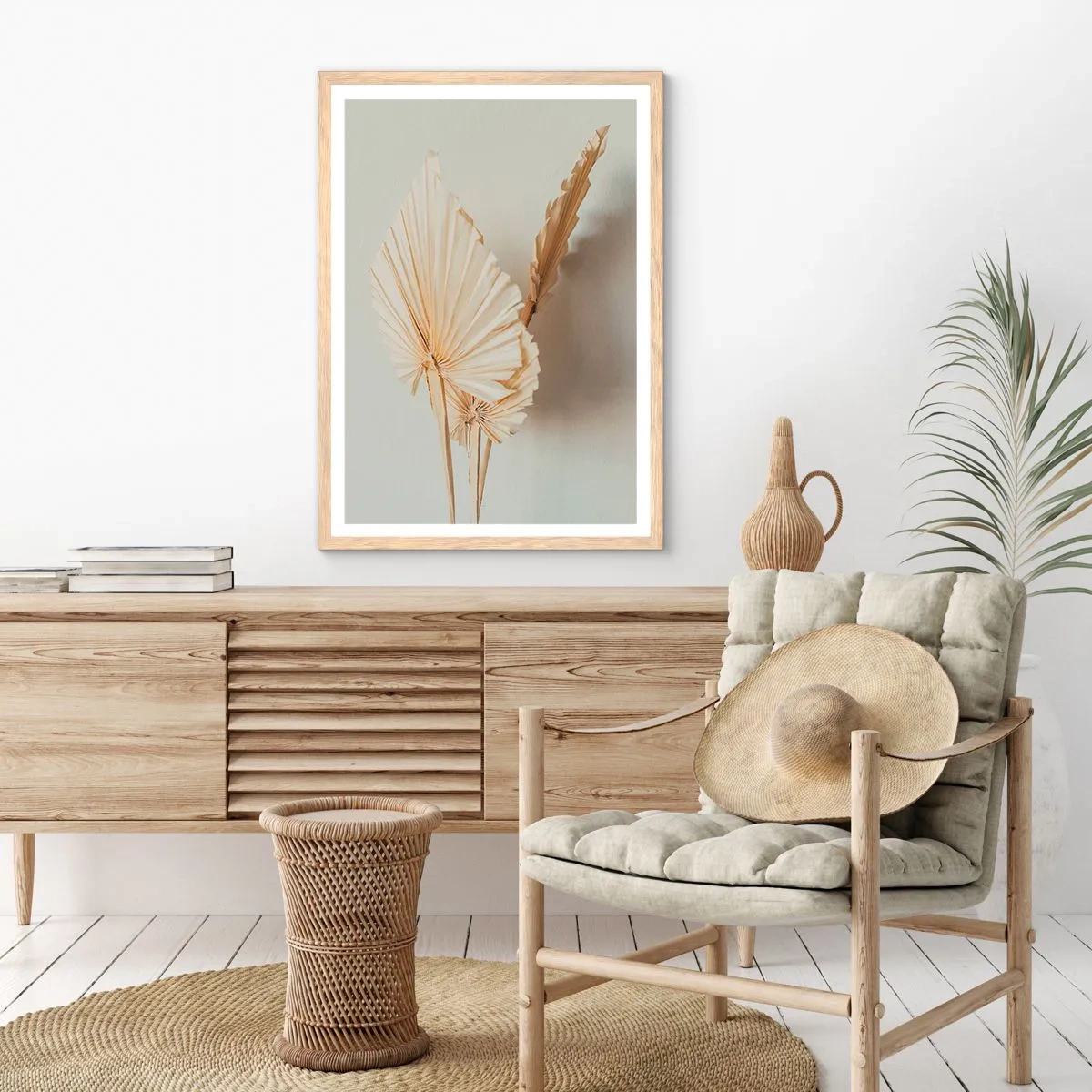 Póster en marco roble claro - Armonía y consuelo - 40x50 cm
