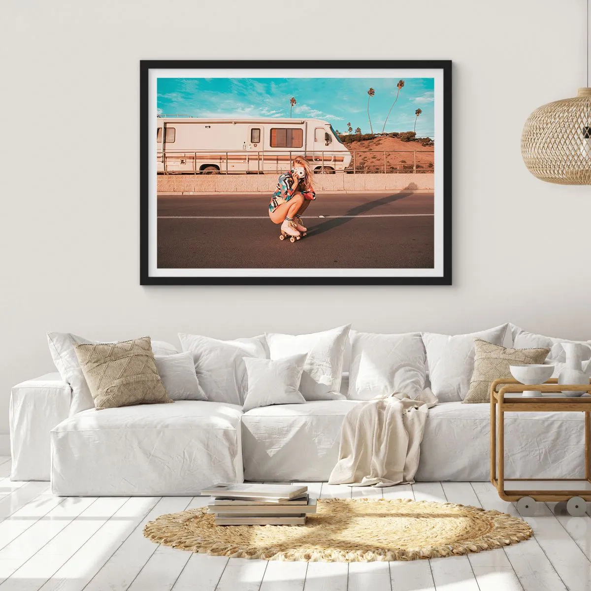 Póster en marco negro - ¡Sonrían, por favor! - 40x30 cm