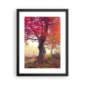 Póster en marco negro - Un frenesí de floración - 30x40 cm