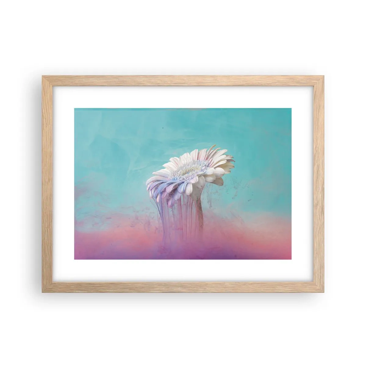 Póster en marco roble claro - El inframundo de las flores - 40x30 cm