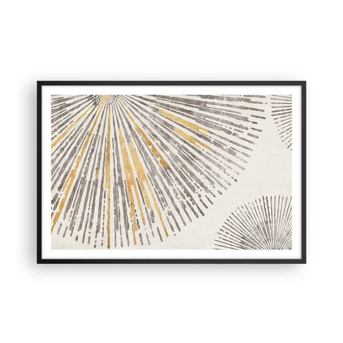 Póster en marco negro - Belleza lineal - 91x61 cm