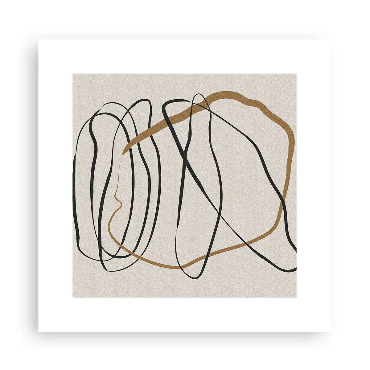 Póster - Composición: danza lineal - 30x30 cm