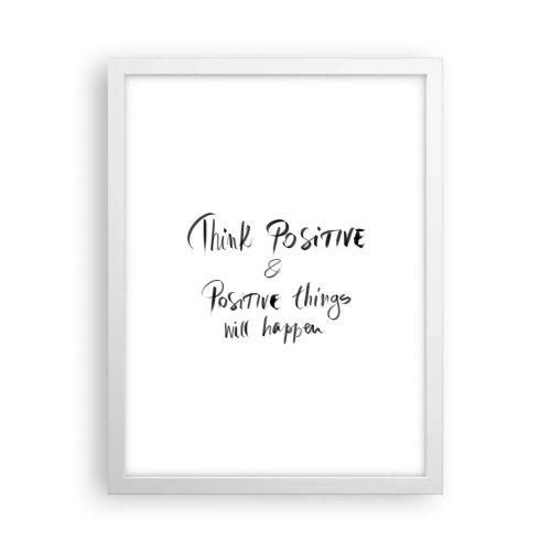 Póster en marco blanco - ¿Cómo vivir? - 30x40 cm