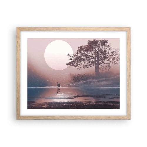 Póster en marco roble claro - Rarezas nocturnas - 50x40 cm