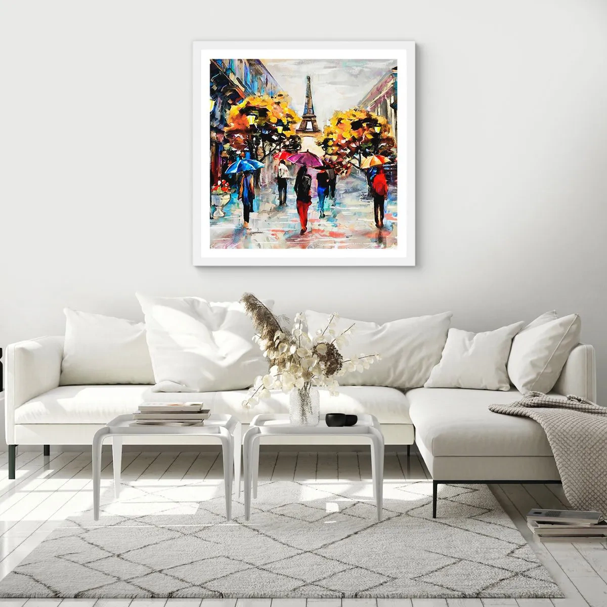 Póster en marco blanco - Especialmente hermoso en otoño - 40x40 cm