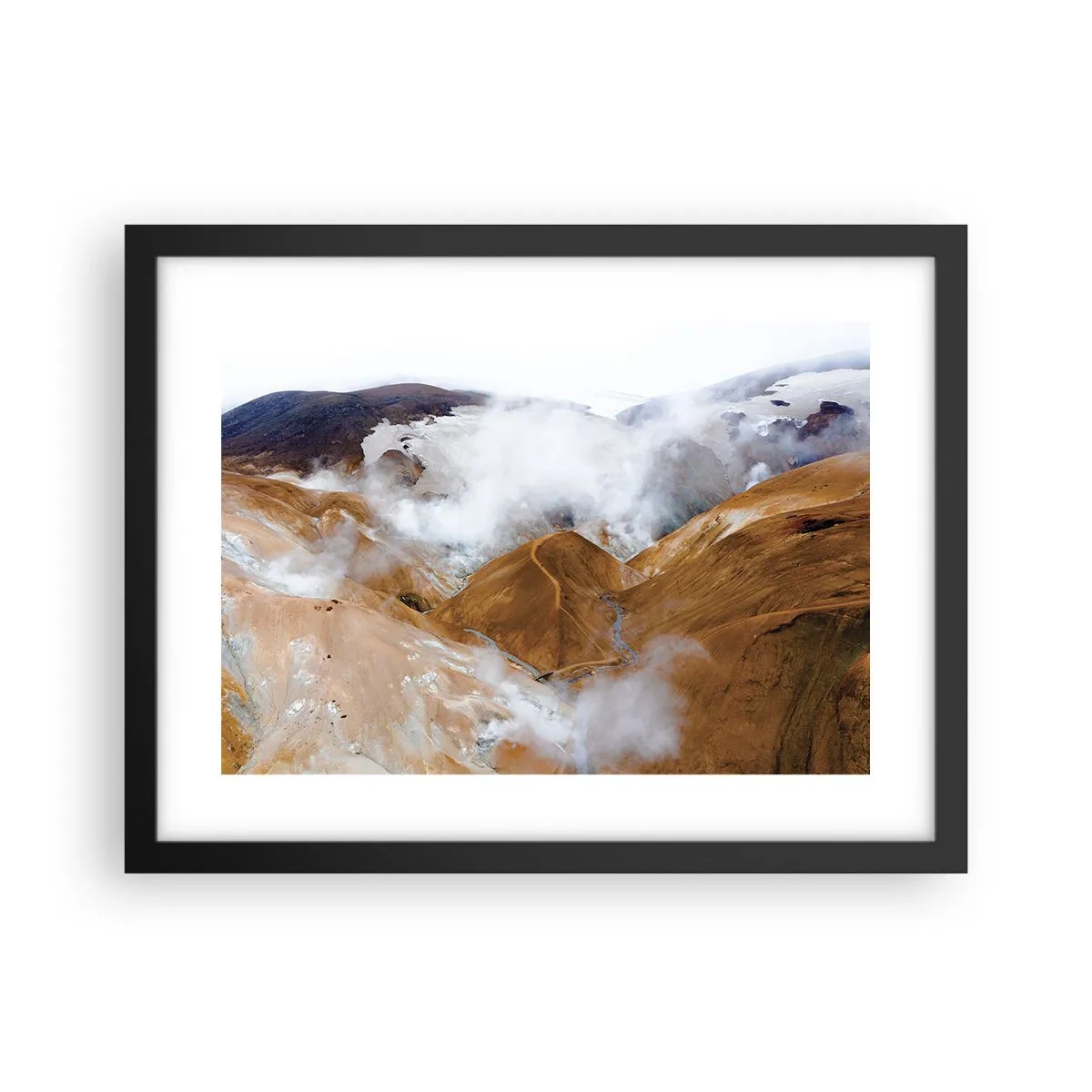 Póster en marco negro - La dura belleza de Islandia - 40x30 cm