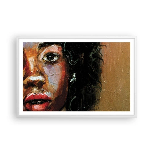 Póster en marco blanco - La mitad de mi ser - 91x61 cm