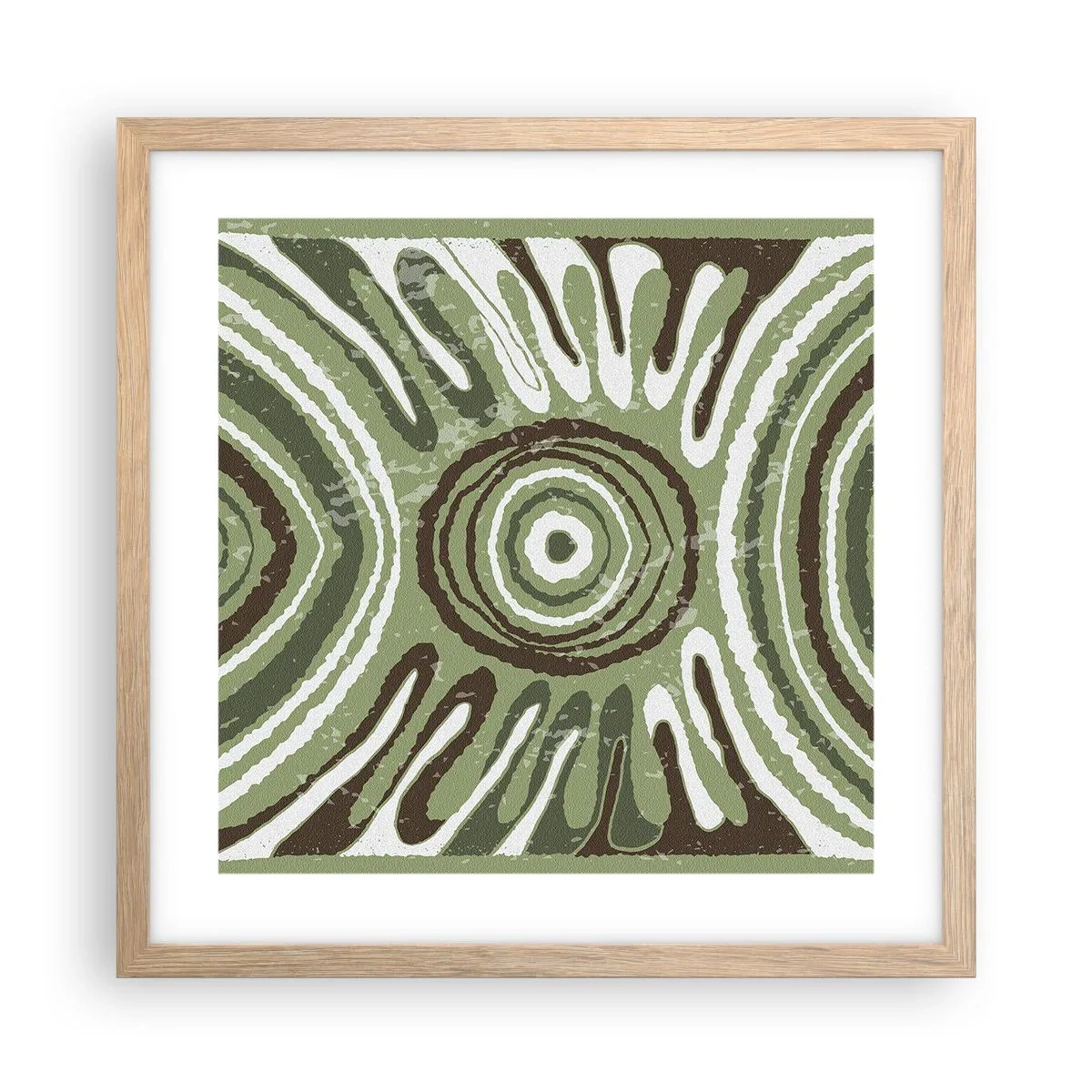 Póster en marco roble claro - Explosión de emociones - 40x40 cm