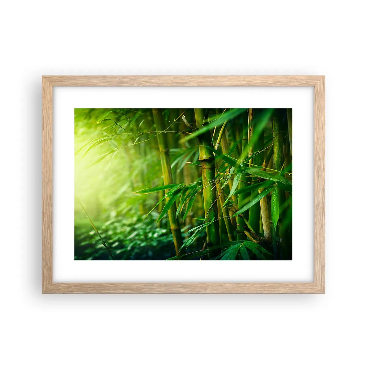Póster en marco roble claro - Conocer el propio verdor - 40x30 cm