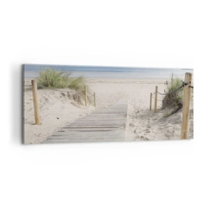 Cuadro sobre lienzo - Impresión de Imagen - Hasta el horizonte - 100x40 cm