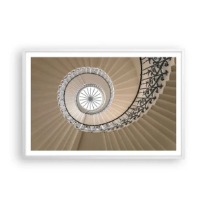 Póster en marco blanco - En el interior de una concha - 91x61 cm