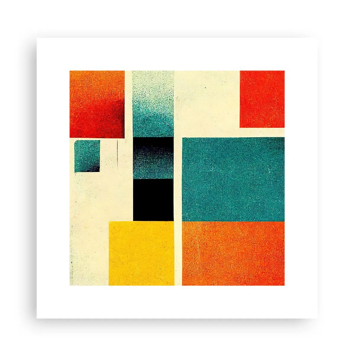 Póster - Abstracción geométrica - buena energía - 30x30 cm