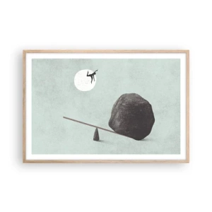 Póster en marco roble claro - Un sueño hecho realidad - 91x61 cm