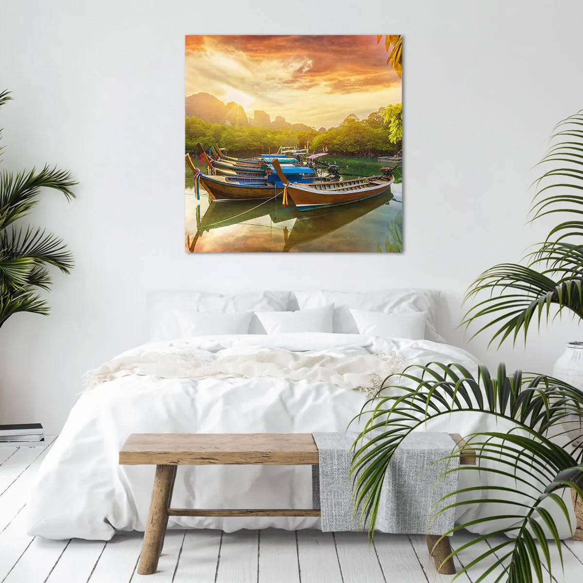 Cuadro sobre lienzo - Impresión de Imagen - Antes de un día ajetreado - 60x60 cm