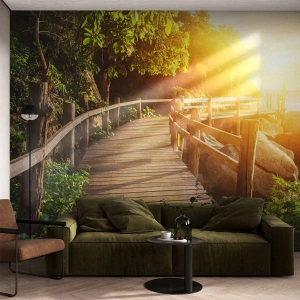 Fotomural Autadhesivo Deluxe Sticker - Otra curva, otra maravilla - Paisaje, Paseo Marítimo, Mar - 350x256 cm