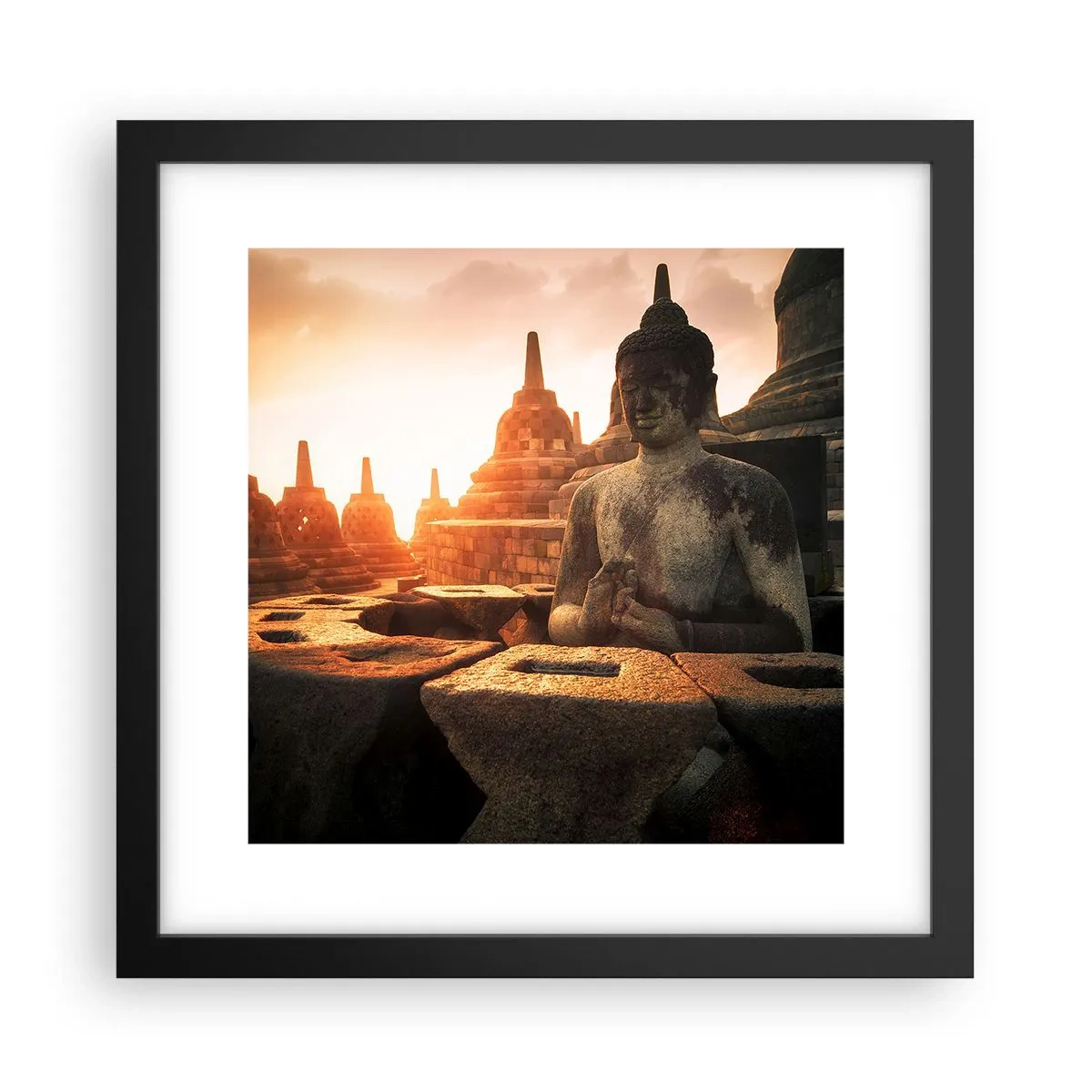 Póster en marco negro - Tiempo de gran sabiduría - 30x30 cm