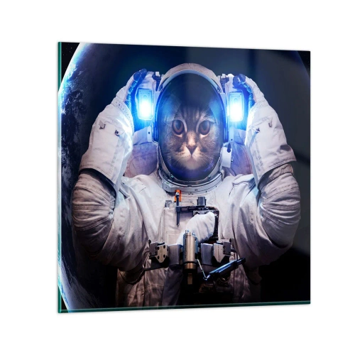 Cuadro sobre vidrio - Impresiones sobre Vidrio - Houston, tienes un problema. - 70x70 cm