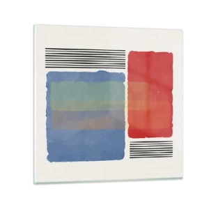 Cuadro sobre vidrio - Impresiones sobre Vidrio - Espíritu y alma de la geometría - 60x60 cm