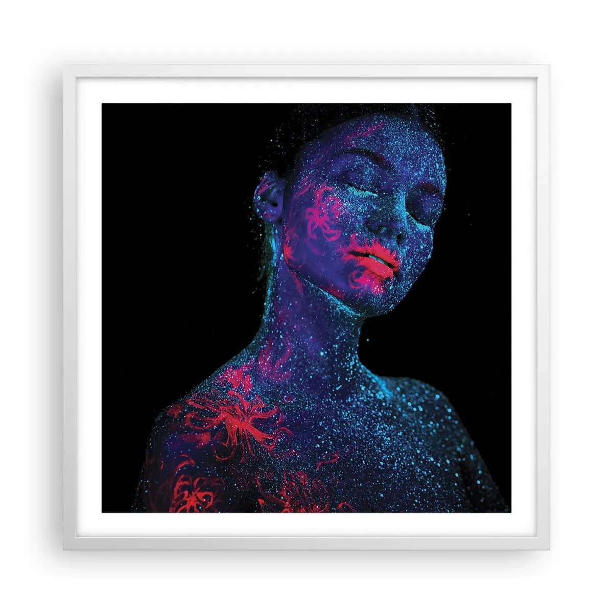 Póster en marco blanco - En polvo de estrellas - 60x60 cm