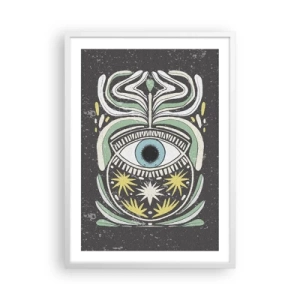 Póster en marco blanco - Rituales tribales - 50x70 cm