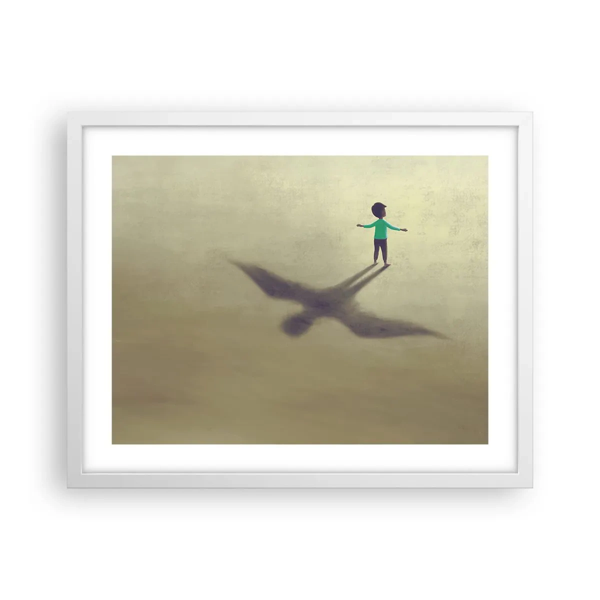 Póster en marco blanco - Héroe del futuro - 50x40 cm