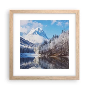 Póster en marco roble claro - Guardia de nieve - 30x30 cm