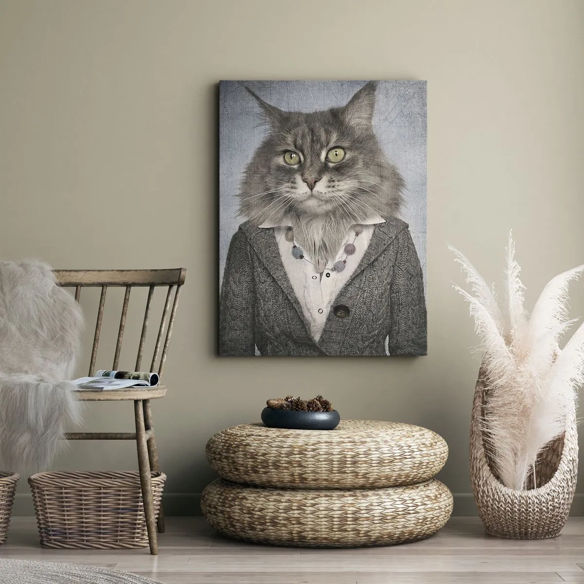 Cuadro sobre lienzo - Impresión de Imagen - Las pieles vuelven a estar de moda - 45x80 cm