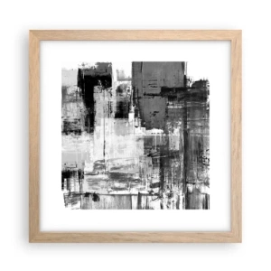 Póster en marco roble claro - El gris es hermoso - 30x30 cm