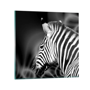 Cuadro sobre vidrio - Impresiones sobre Vidrio - El blanco es blanco, el negro es negro - 70x70 cm