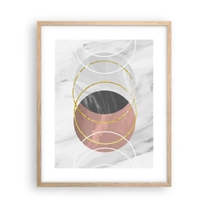 Póster en marco roble claro - Música de las esferas - 40x50 cm