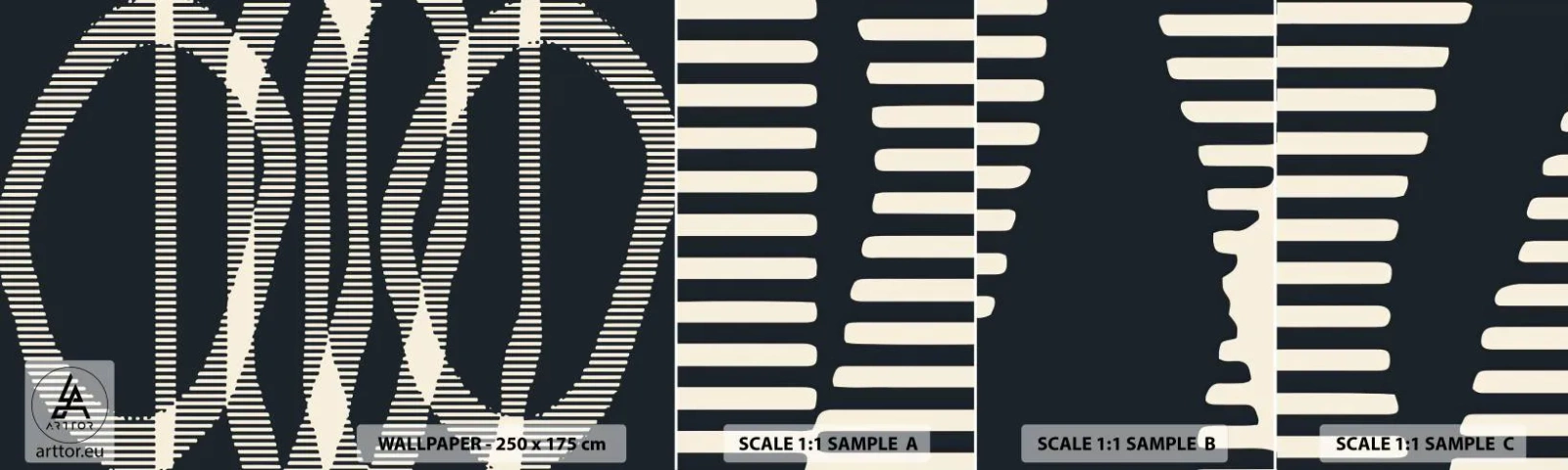 Muestra De Fotomural Standard Eco - Un intento de romper la oscuridad - Abstracción, Pedazo, Patrón moderno - 100x30 cm