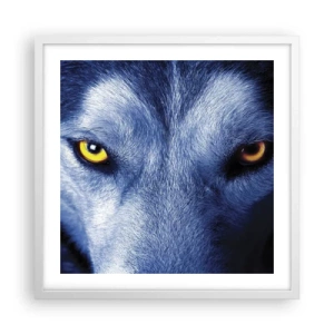 Póster en marco blanco - La mirada hipnótica - 50x50 cm