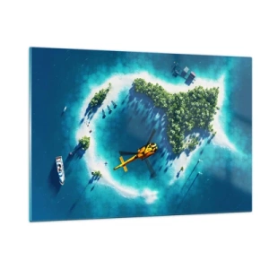 Cuadro sobre vidrio - Impresiones sobre Vidrio - Cómprate una isla - 120x80cm - Cómprate una isla - Decoración de pared moderna para salón y dormitorio ARTTOR