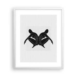 Póster en marco blanco - Un alma compartida - 40x50 cm